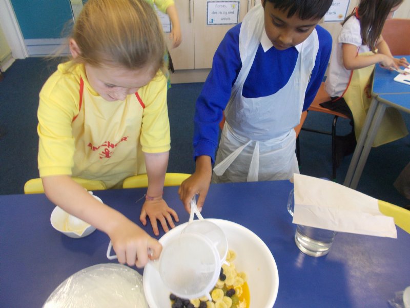 making fruit salad